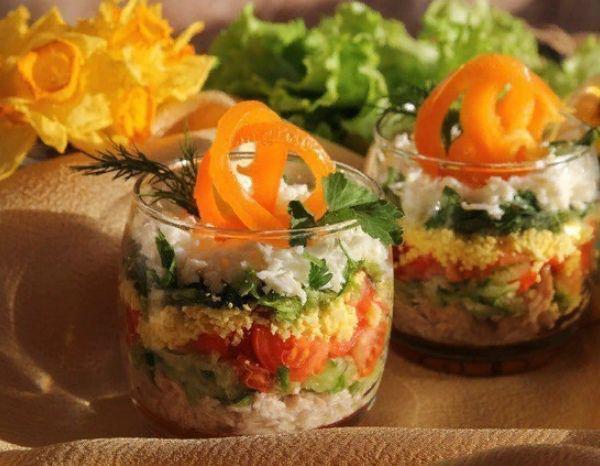 Легкий овощной салат