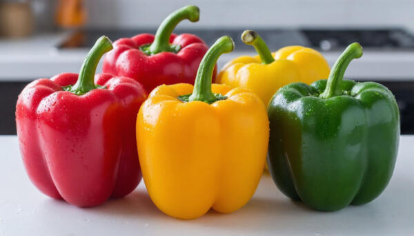 Свежий болгарский перец трех цветов