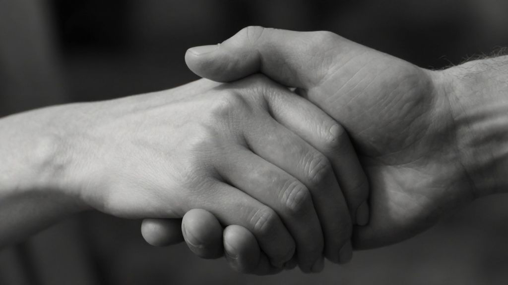 Переплетенные руки как символ доверия в паре