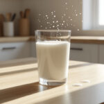 Стакан свежего молока 2,5% жирности объемом 200 мл