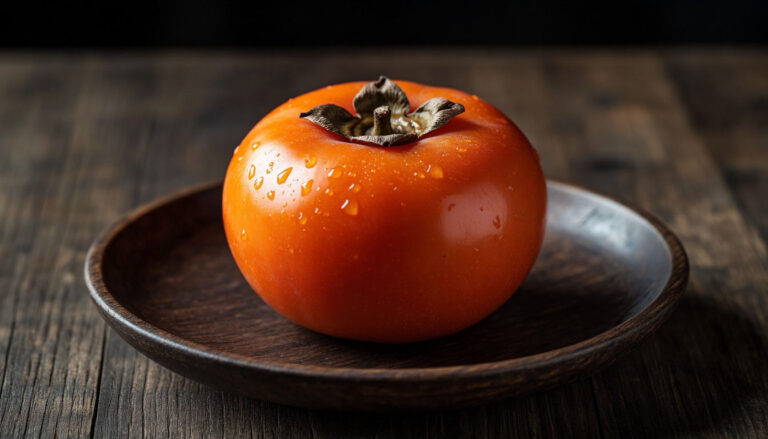 Крупный спелый плод хурмы