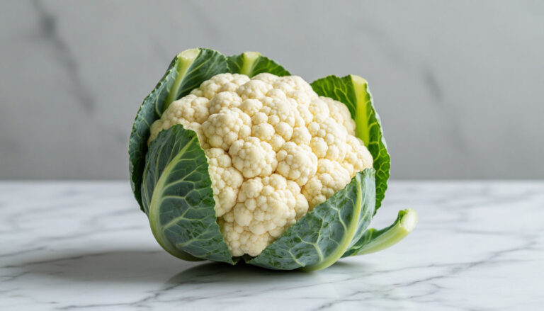 Свежая цветная капуста на столе, содержание пуринов в соцветиях овоща для диетического рациона.
