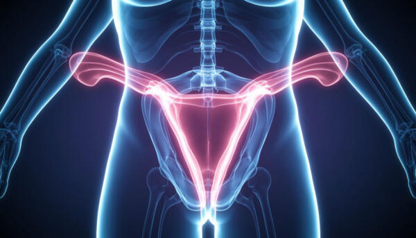 Т-образная полость матки на медицинской схеме