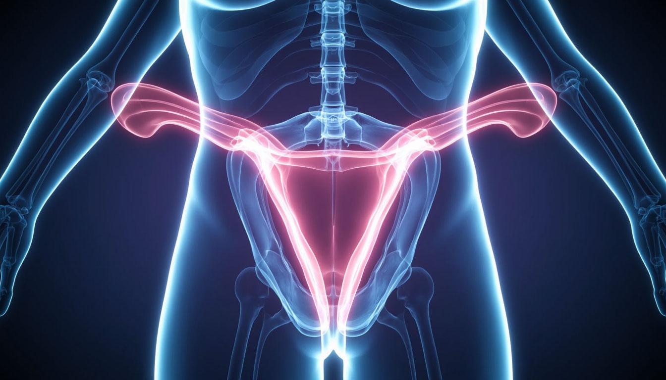 Т-образная полость матки на медицинской схеме